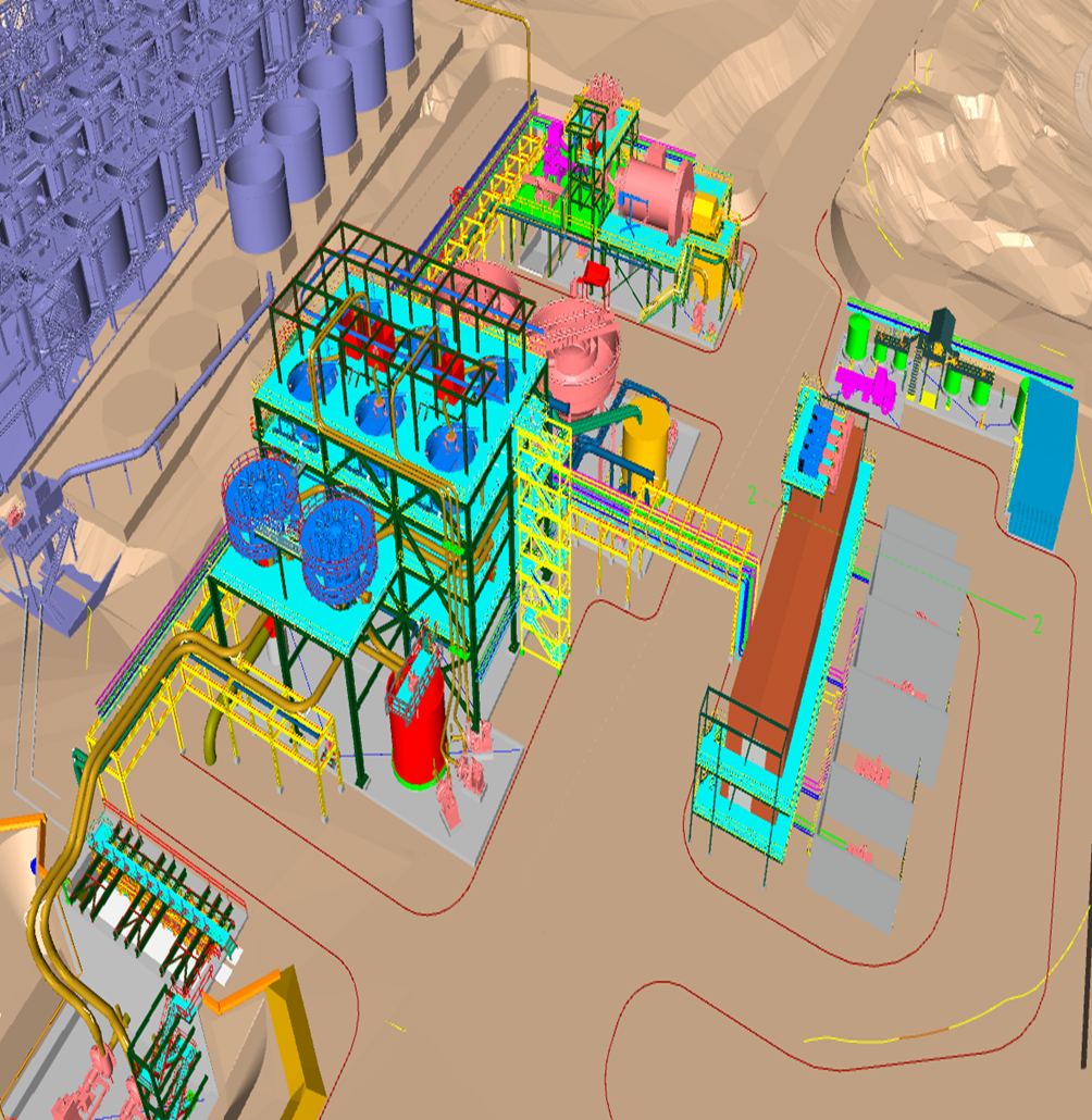 Modelo BIM de estación de bombeo y subestación eléctrica